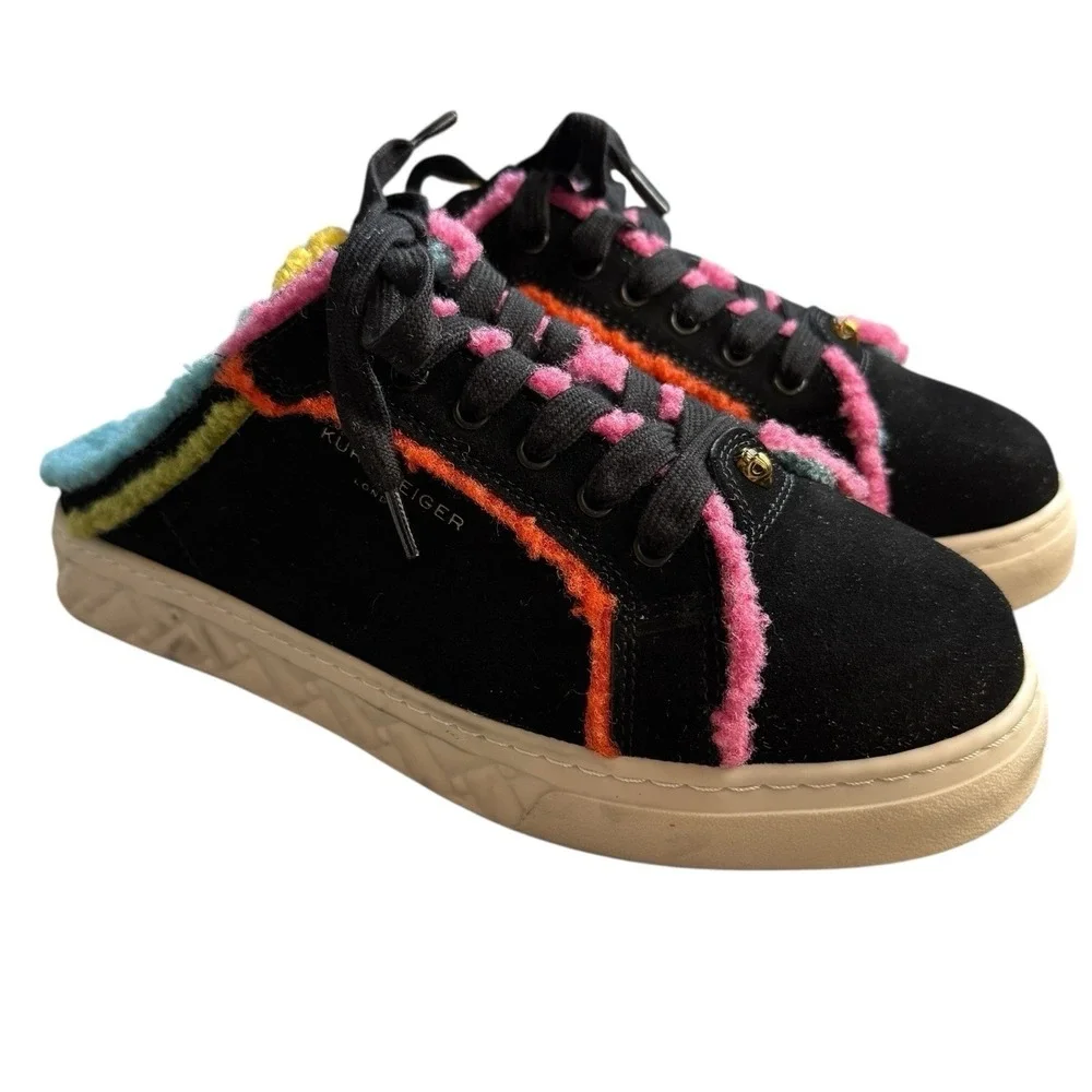 Kurt Geiger Size 37‎ 6.5 Black Kensington Cupsole Mule Sneaker
